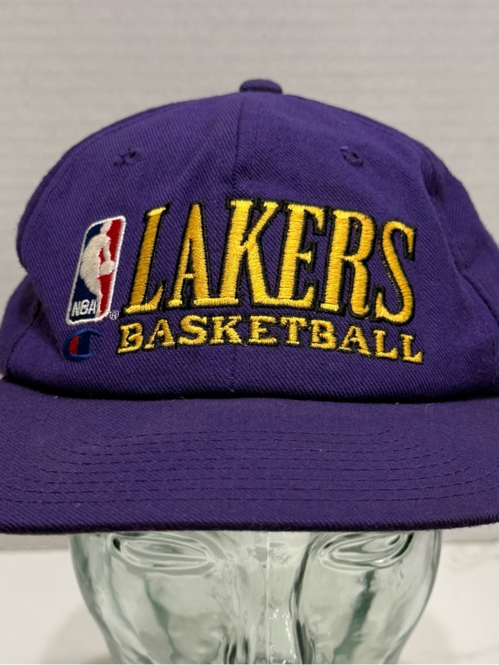 Vintage Champion Los Angeles Lakers SnapBack 90s Hat Cap Youth Size READ